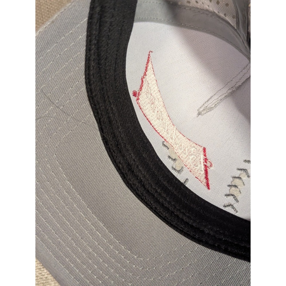 Budweiser Beer Baseball Stitch Snapback Cap Hat - RARE Grey Red Bud Tallgate - Picture 6 of 9